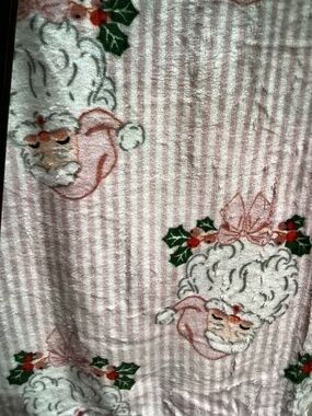 New Merry and Jolly Christmas Throw- Santa/ pink-60x70”